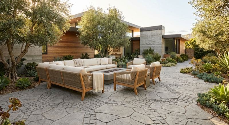Concrete Patio in Venice