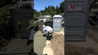 Pouring Concrete Trash Can Pads
