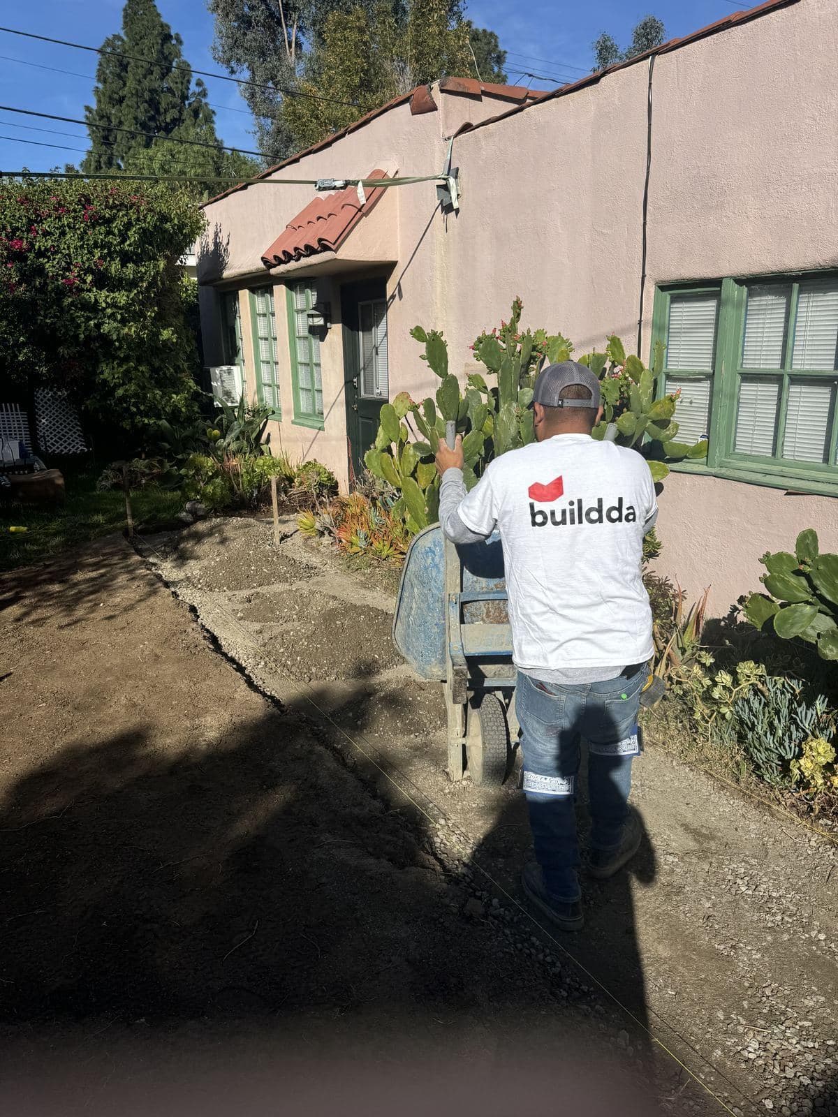 Buildda brick walkway installation view