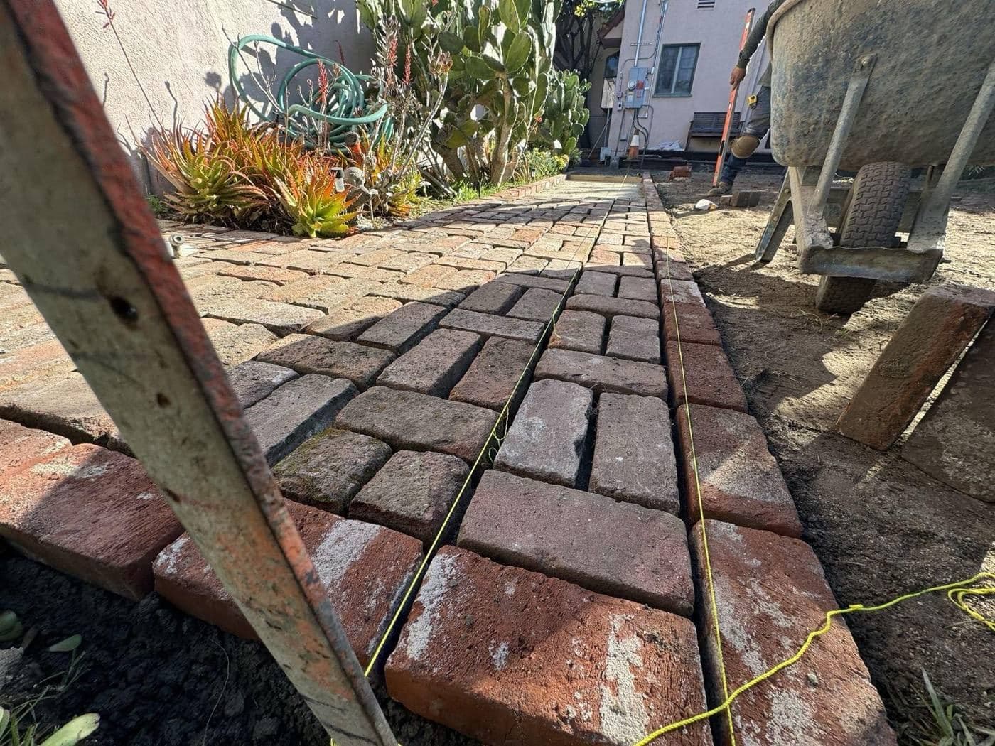 Buildda brick walkway completed view
