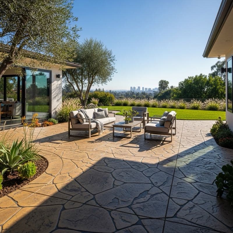 Stamped Concrete in Baldwin Hills