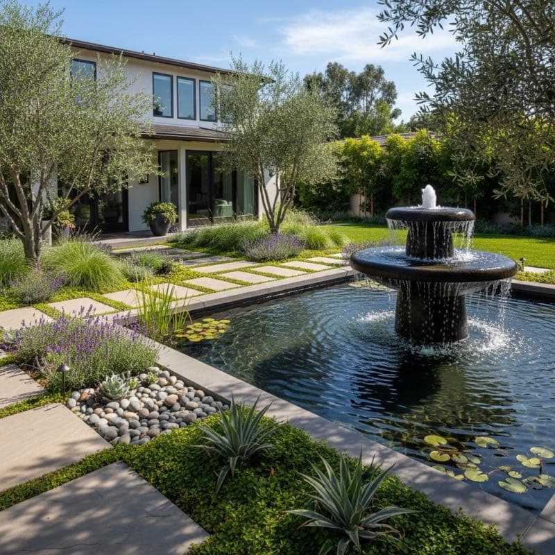 Water Feature in Baldwin Hills