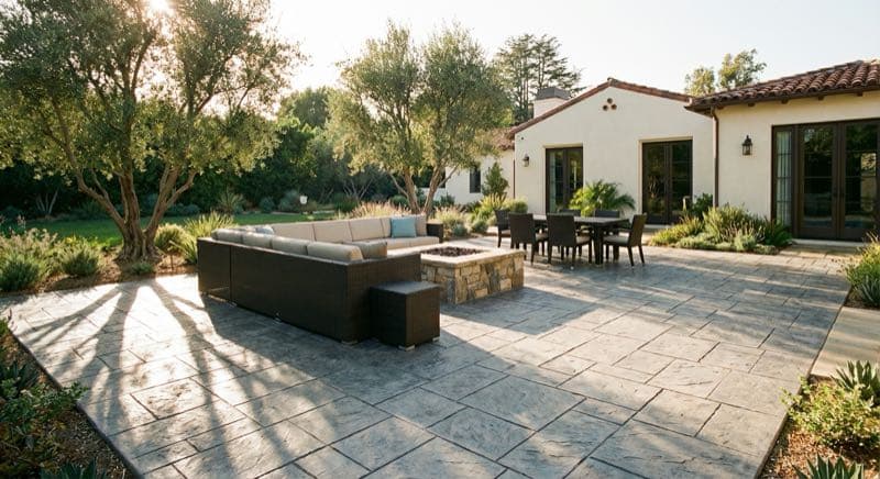 Concrete Patio in Beverly Hills