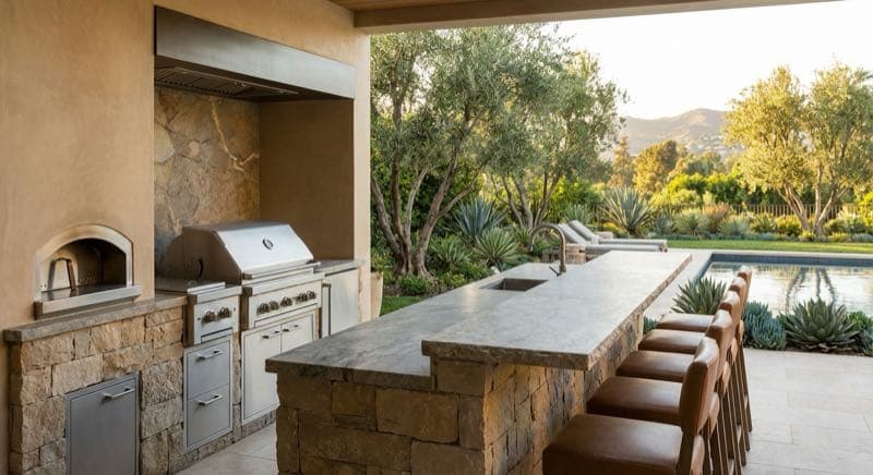 Outdoor Kitchen in Beverly Hills
