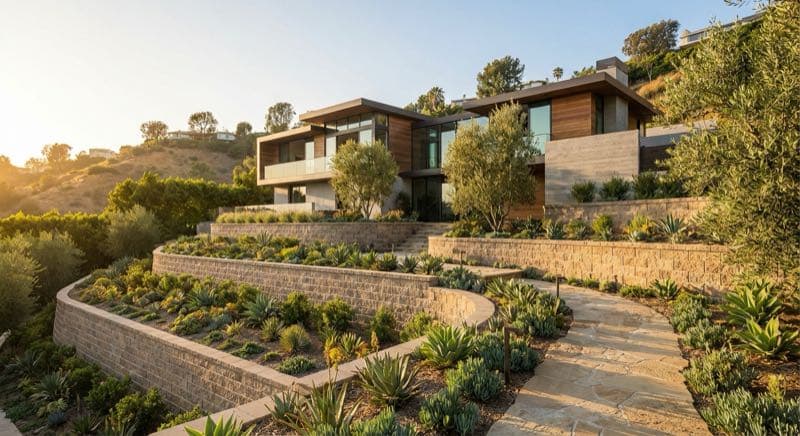 Retaining Wall in Beverly Hills